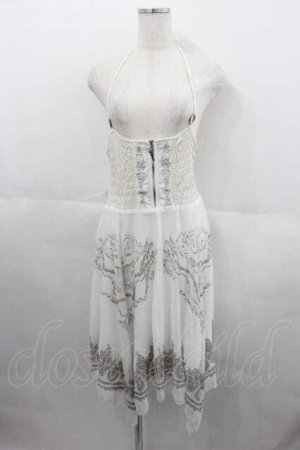 画像: Rozen Kavalier / ハサミモチーフ刺繍&裾プリントスカート  白Ｘブラウン I-25-06-29-076-OO-SK-HD-ZI