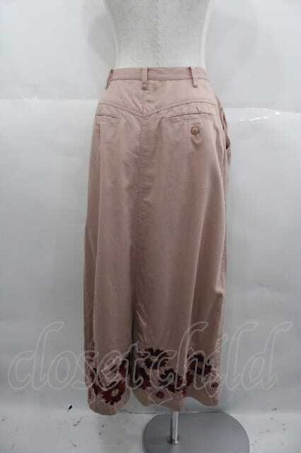 画像2: KETTY / 雛菊刺繍ワッペンスカート  ピンクＸ赤 I-25-06-29-081-EL-SK-HD-ZS (2)