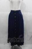画像1: KETTY / フロントボタン裾ドット切り替えデニムスカート  青デニム I-25-06-29-087-EL-SK-HD-ZS (1)