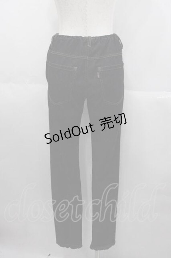 画像2: PINK HOUSE / 裾フリルレギンス  インディゴ I-25-06-29-090-LO-PA-HD-ZI (2)