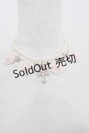 画像: BABY,THE STARS SHINE BRIGHT / Juno’s Bouquet Rose チョーカー  白Ｘピンク I-25-06-29-095-BA-AC-HD-ZI