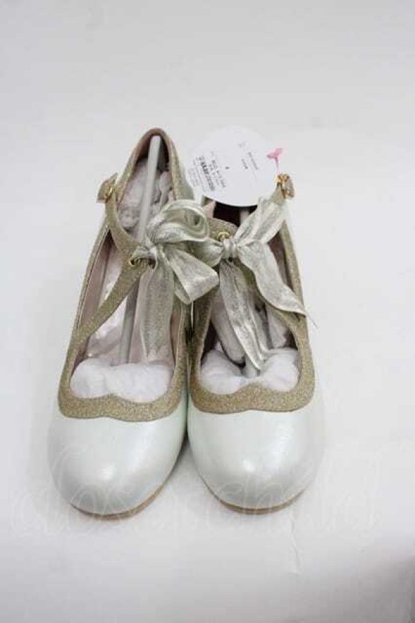 画像2: BABY,THE STARS SHINE BRIGHT / Heart Milky Wayパンプス M オフＸゴールド I-25-06-29-124-BA-SH-HD-ZI (2)