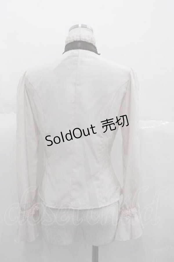 画像2: Innocent World / フロントレーススタンドカラーブラウス S ピンク I-25-06-29-016-IW-BL-HD-ZI (2)