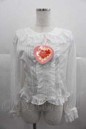 画像: BABY,THE STARS SHINE BRIGHT / Love Love Valentineブラウス  白 I-25-06-29-021-BA-BL-HD-ZI