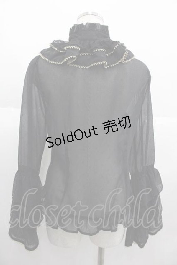 画像2: BABY,THE STARS SHINE BRIGHT / Horoscopeドットブラウス  黒 I-25-06-29-003-BA-BL-HD-ZI (2)