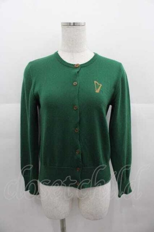 画像1: Jane Marple / 楽器刺繍ニットカーディガン  グリーン I-25-06-29-034-JM-TO-HD-ZI (1)