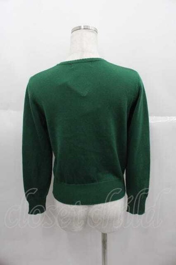 画像2: Jane Marple / 楽器刺繍ニットカーディガン  グリーン I-25-06-29-034-JM-TO-HD-ZI (2)
