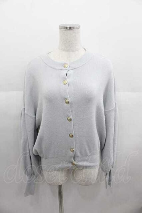 画像1: Maison de FLEUR Petite Robe canone / ハイネックニットカーディガン  アイスブルー I-25-06-29-035-EL-TO-HD-ZI (1)