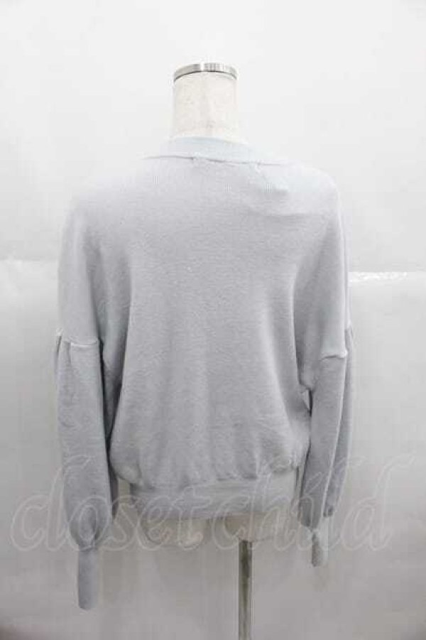 画像2: Maison de FLEUR Petite Robe canone / ハイネックニットカーディガン  アイスブルー I-25-06-29-035-EL-TO-HD-ZI (2)