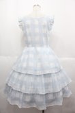 画像2: mellfy memory / Fairy love Gingham check ワンピース  サックス I-25-07-06-057-LO-OP-HD-ZI (2)