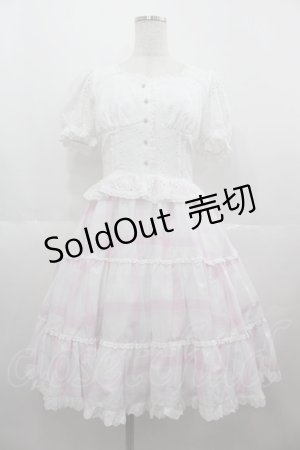 画像: mellfy memory / Feeling happy laceワンピース  白Ｘピンク I-25-07-06-058-LO-OP-HD-ZI