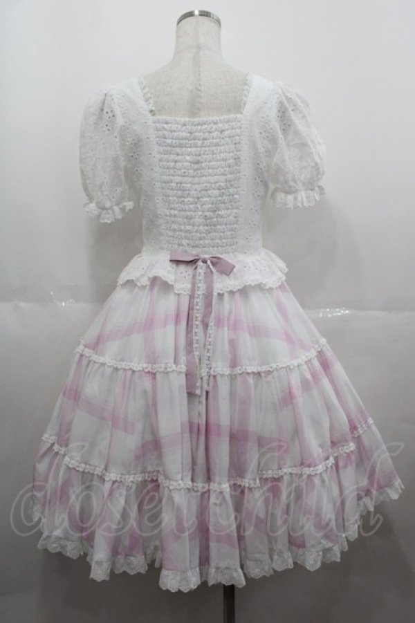 mellfy memory メルフィーメモリー ワンピース mellfy memory / Feeling happy laceワンピース 白Xピンク I-25