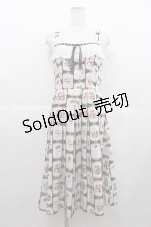 画像: axes femme POETIQUE / ボンボンシュクレキャミワンピース  黒 I-25-07-06-070-AX-OP-HD-ZI
