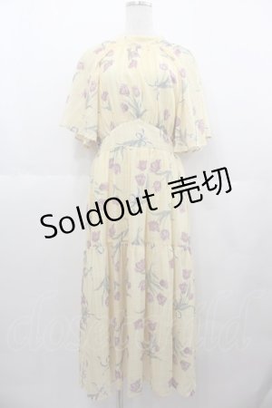 画像: axes femme POETIQUE / チューリップブーケロングワンピース M イエロー I-25-07-06-074-AX-OP-HD-ZI