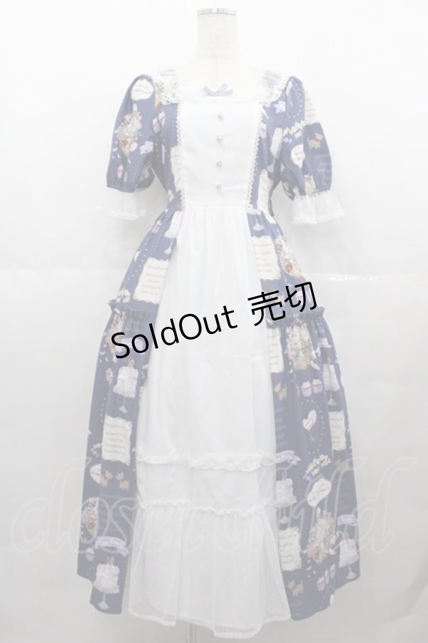 画像1: axes femme Kawaii / 10thアニバーサリーワンピース  紺 I-25-07-06-079-AX-OP-HD-ZH (1)