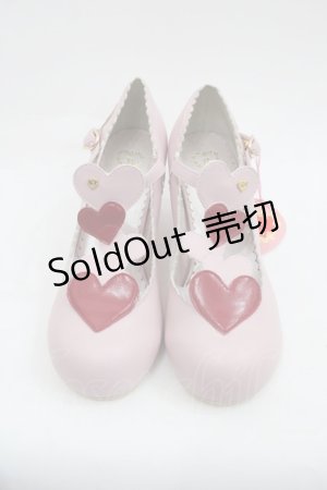 画像: BABY,THE STARS SHINE BRIGHT / LOVE HEARTシューズ M ピンク I-25-07-06-123-BA-SH-HD-ZI
