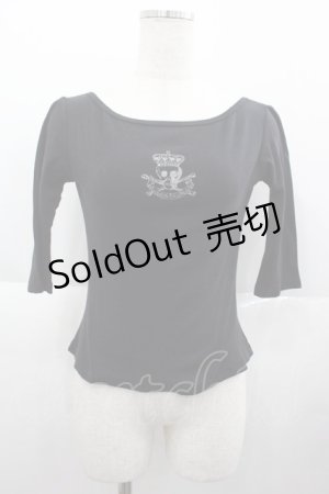 画像: GOTHPUNKその他(買取対象外) / ラメクラウンドクロカットソー  黒Ｘシルバー I-25-07-06-020-EL-TO-HD-ZI