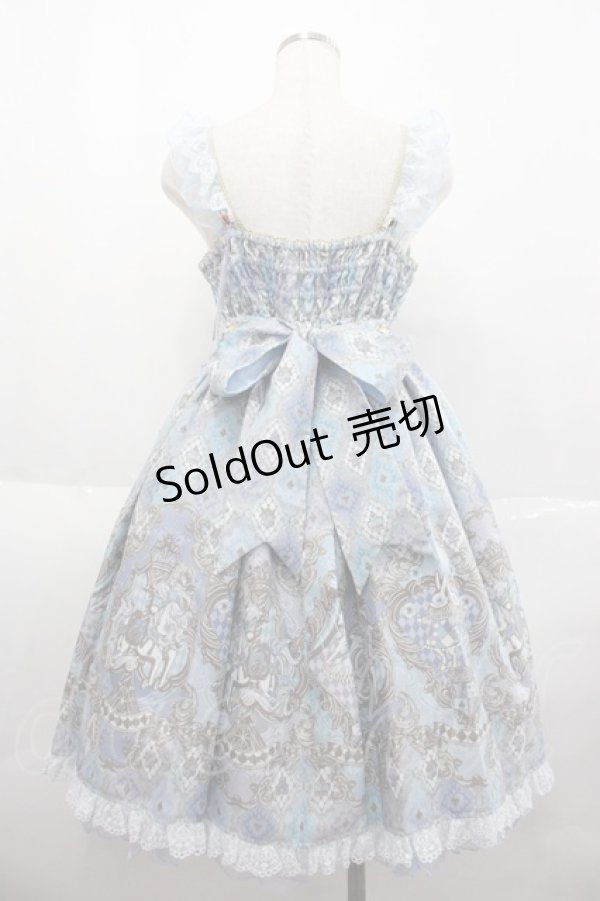 画像2: Angelic Pretty / アレルキナーダ切替ジャンパースカート  サックス I-25-07-06-036-AP-OP-HD-ZI (2)