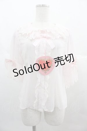 画像: BABY,THE STARS SHINE BRIGHT / シフォン５分袖ブラウス  ピンク I-25-07-09-001-BA-BL-HD-ZI