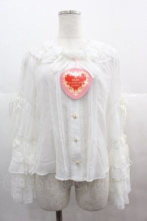画像: BABY,THE STARS SHINE BRIGHT / a Rose 〜ガラスドームに閉じ込めた一輪の薔薇〜ブラウス  白 I-25-07-09-005-BA-BL-HD-ZI