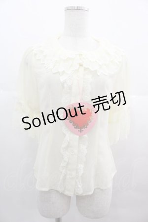 画像: BABY,THE STARS SHINE BRIGHT / シフォン５分袖ブラウス  生成り I-25-07-09-006-BA-BL-HD-ZI