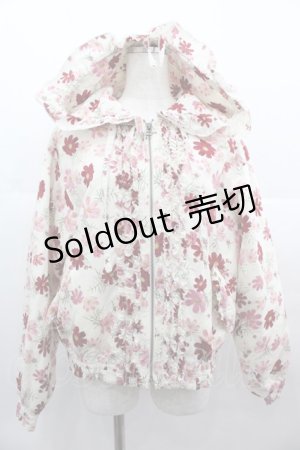画像: PINK HOUSE / コスモスプリントフード付きブルゾン 4(L) アイボリーＸピンク I-25-07-09-057-LO-JA-HD-ZS