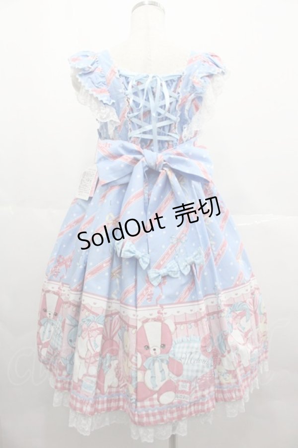 画像2: Angelic Pretty / MELODY TOYSハイウエストジャンパースカート  サックス I-25-07-09-061-AP-OP-HD-ZI (2)