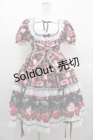 画像: Angelic Pretty / Cherry Jam Labelワンピース  黒 I-25-07-09-062-AP-OP-HD-ZI