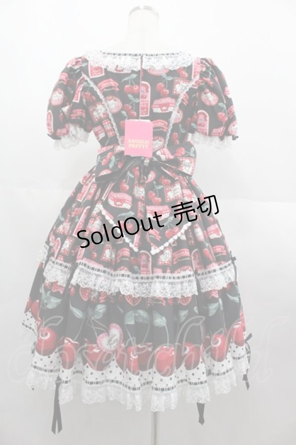 画像2: Angelic Pretty / Cherry Jam Labelワンピース  黒 I-25-07-09-062-AP-OP-HD-ZI (2)