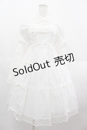 画像: BABY,THE STARS SHINE BRIGHT / はわせドールワンピース&ヘッドドレス  白 I-25-07-09-064-BA-OP-HD-ZI
