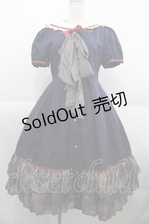 画像: ALICE and the PIRATES / マリーニセーラーワンピース  ネイビー I-25-07-09-071-PA-OP-HD-ZI