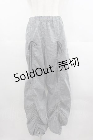 画像: MILK / ギャザーパンツ  黒Ｘ白チェック I-25-07-09-102-ML-PA-HD-ZI