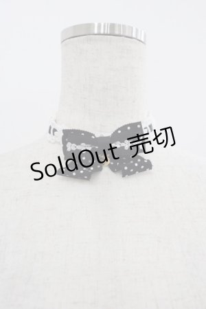 画像: Angelic Pretty / Sweet Dotリボンチョーカー  黒Ｘ白 I-25-07-09-117-AP-AC-HD-ZI