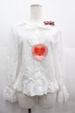 画像: BABY,THE STARS SHINE BRIGHT / Pomme rougeブラウス  白 I-25-07-09-013-BA-BL-HD-ZI