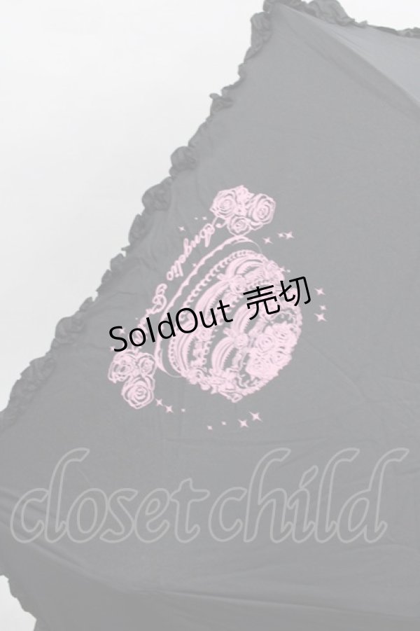 画像2: Angelic Pretty / オリジナルメモリアルケーキ折りたたみ傘  黒ｘピンク I-25-07-09-124-AP-ZA-HD-ZI (2)