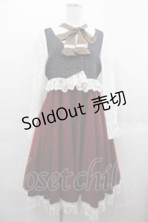 画像: Favorite / マッドハッターワンピース  紺ＸボルドーＸ白 I-25-07-16-053-LO-OP-HD-ZI