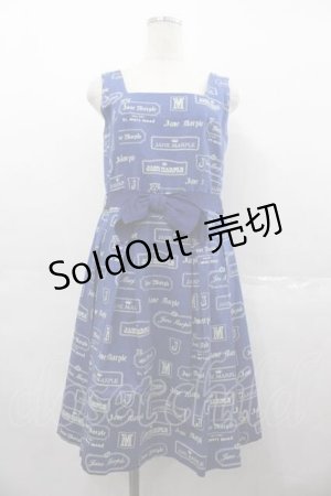 画像: Jane Marple / ロゴプリントスクエアドレス  青 I-25-07-16-056-JM-OP-HD-ZI