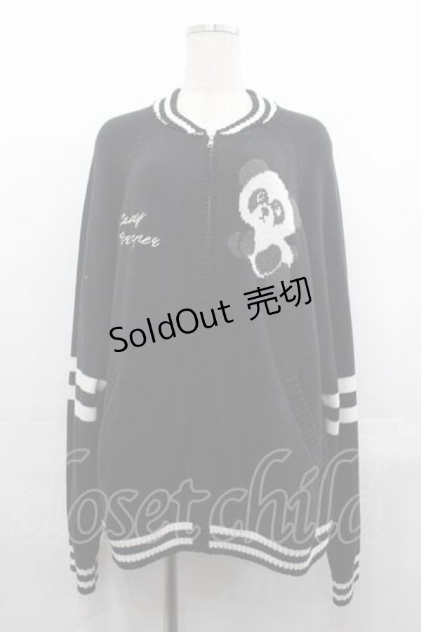 画像1: Candy Stripper / PEPE SOUVENIR KNIT JUMPER  黒Ｘ白 I-25-07-16-074-PU-OP-HD-ZI (1)