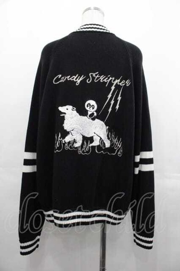 画像2: Candy Stripper / PEPE SOUVENIR KNIT JUMPER  黒Ｘ白 I-25-07-16-074-PU-OP-HD-ZI (2)
