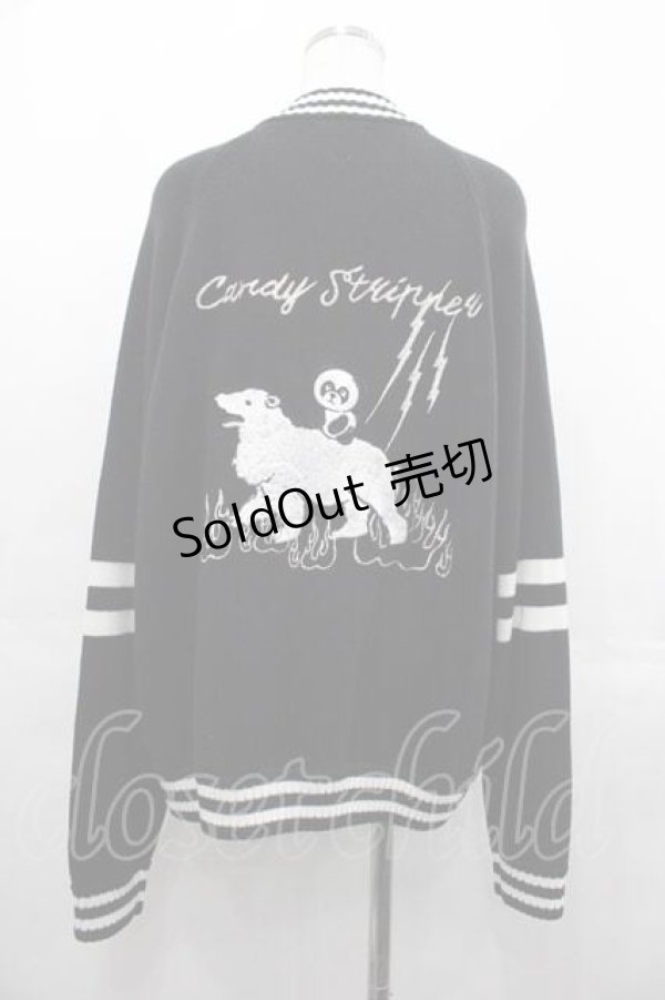 画像2: Candy Stripper / PEPE SOUVENIR KNIT JUMPER  黒Ｘ白 I-25-07-16-074-PU-OP-HD-ZI (2)