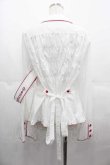 画像2: metamorphose / 【プラスサイズ】Little Nurse 長袖ブラウス  白Ｘ赤 I-25-07-16-001-ME-BL-HD-ZI (2)