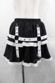 画像1: ACDC RAG / PUNKYバニースカート  黒ｘ白 I-25-07-16-091-PU-SK-HD-ZI (1)