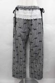 画像1: Candy Stripper / RIBBON STRIPE EASY PANTS  白Ｘ黒 I-25-07-16-099-PU-PA-HD-ZI (1)
