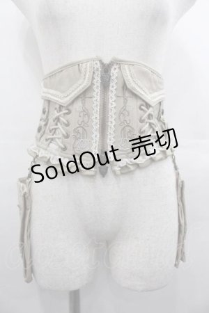 画像: Ozz oneste / 薔薇刺繍ポーチ付きコルセット  ベージュ I-25-07-16-103-OO-ZA-HD-ZI