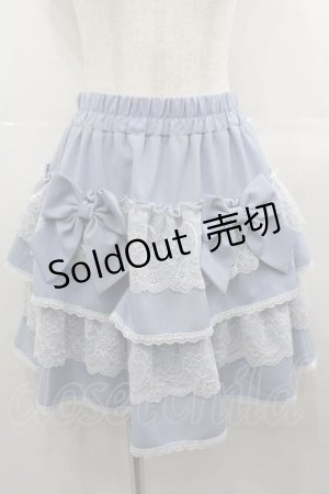 画像: axes femme POETIQUE / フリルミニスカート M サックス I-25-07-16-104-AX-OP-HD-ZI