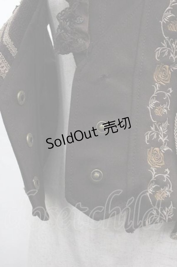 画像3: Ozz oneste / 薔薇刺繍ベスト  ブラウン I-25-07-16-014-OO-TO-HD-ZI (3)