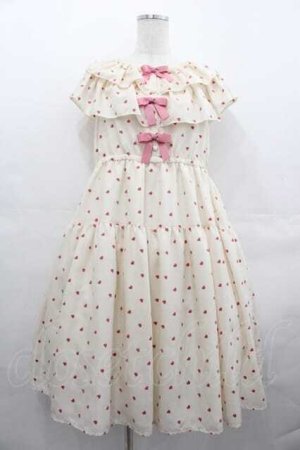 画像: Shirley Temple / ミニハートプリントワンピース(Ladies) 154~162cm クリーム I-25-07-19-054-ET-OP-HD-ZI