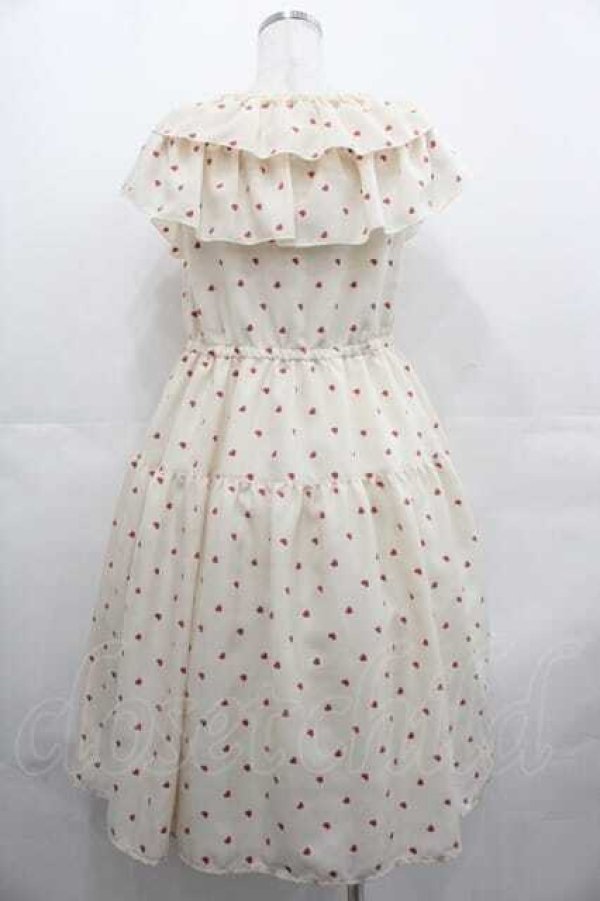 画像2: Shirley Temple / ミニハートプリントワンピース(Ladies) 154~162cm クリーム I-25-07-19-054-ET-OP-HD-ZI (2)