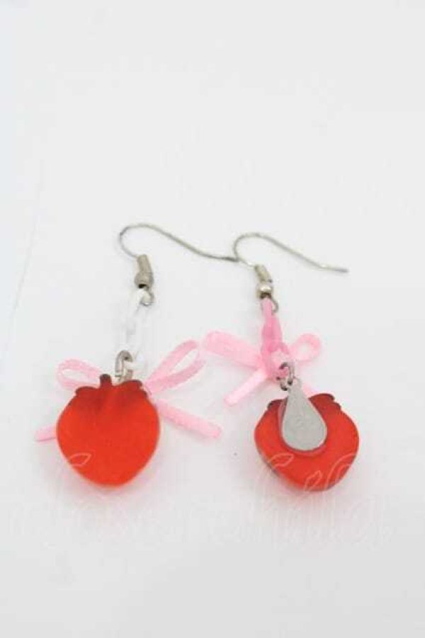画像2: LOLITAその他(お買取対象外) / いちごモチーフピアス  赤Ｘシルバー I-25-07-19-081-LO-AC-HD-ZI (2)