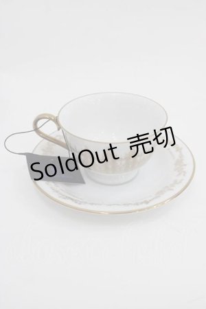 画像: Moi-meme-Moitie / ロイヤルゲートカップ&ソーサー  白Ｘゴールド I-25-07-19-113-MO-ZA-HD-ZI